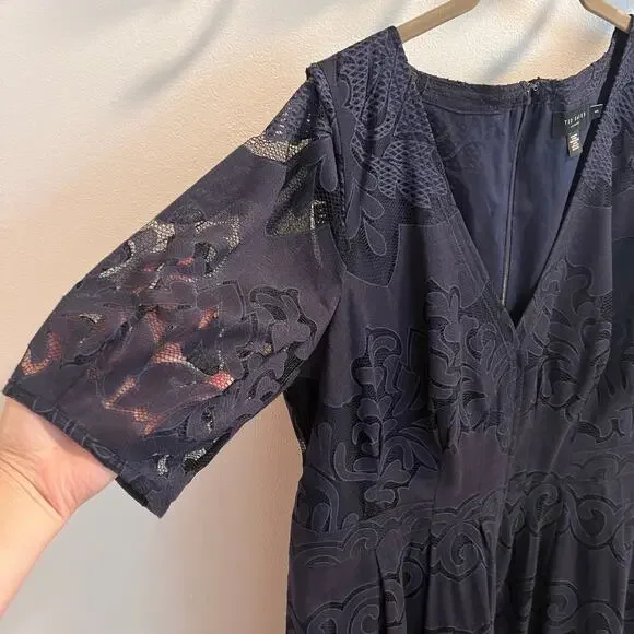 Ted Baker Agnel Lace Puff Sleeve Cotton Blend Navy Blue Midi Dress Size 5  /US 12 is available for purchase on au PAY Market - Imported Goods Online  Store Co.Ltd. | au